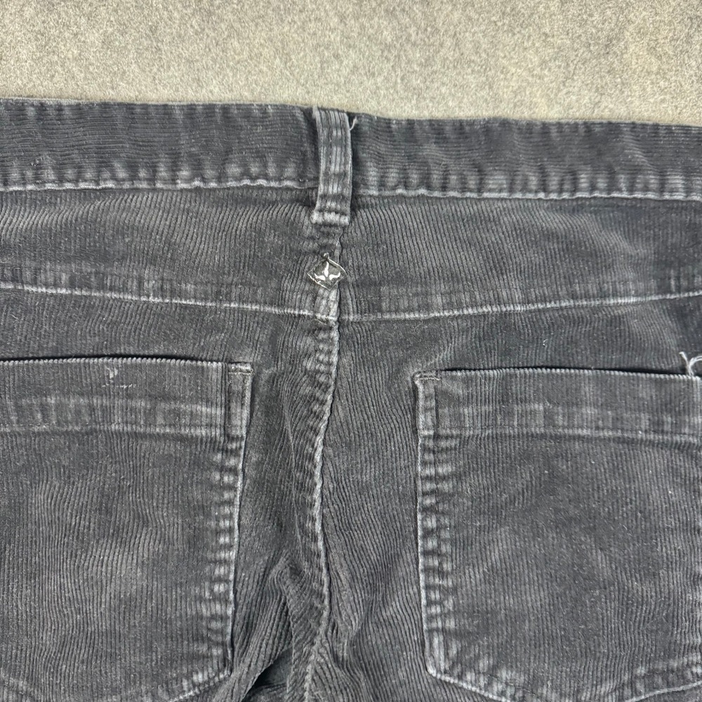 Prana Corduroy Pants Womens 2 Black Straight Leg Patch Pocket Outdoor Casual - Picture 6 of 10